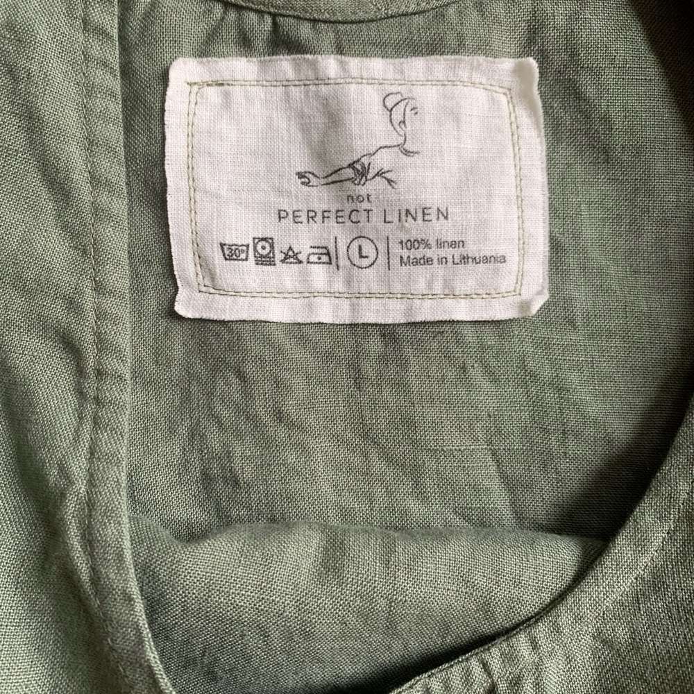 Not Perfect Linen Porto Tank Top in Forest *New*